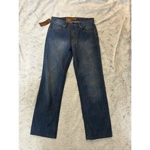 Pronto Uomo Straight Blue Jeans Mens 30x30 100% Cotton New